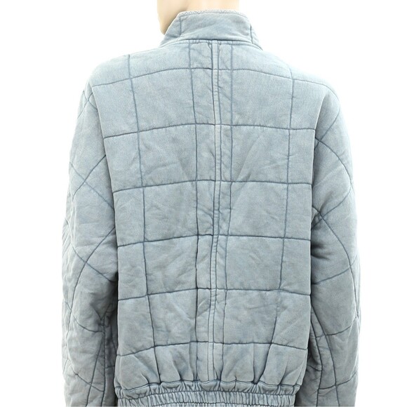 Free People Dolman Quilted Knit Jacket Top Oversized Zip-up Slouchy XS 284038 - Picture 8 of 10